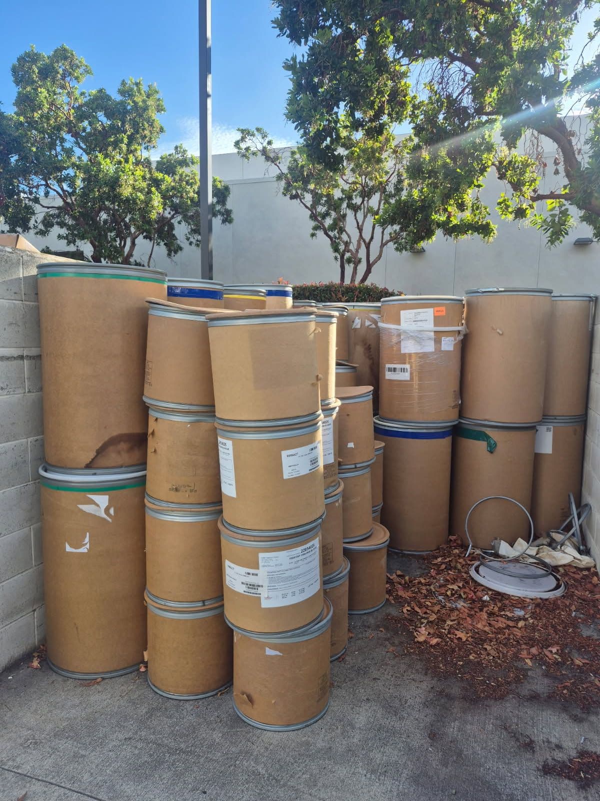 Gallery photos for Efficient Cardboard Barrel Removal at Torray Advance Composites: Image #1