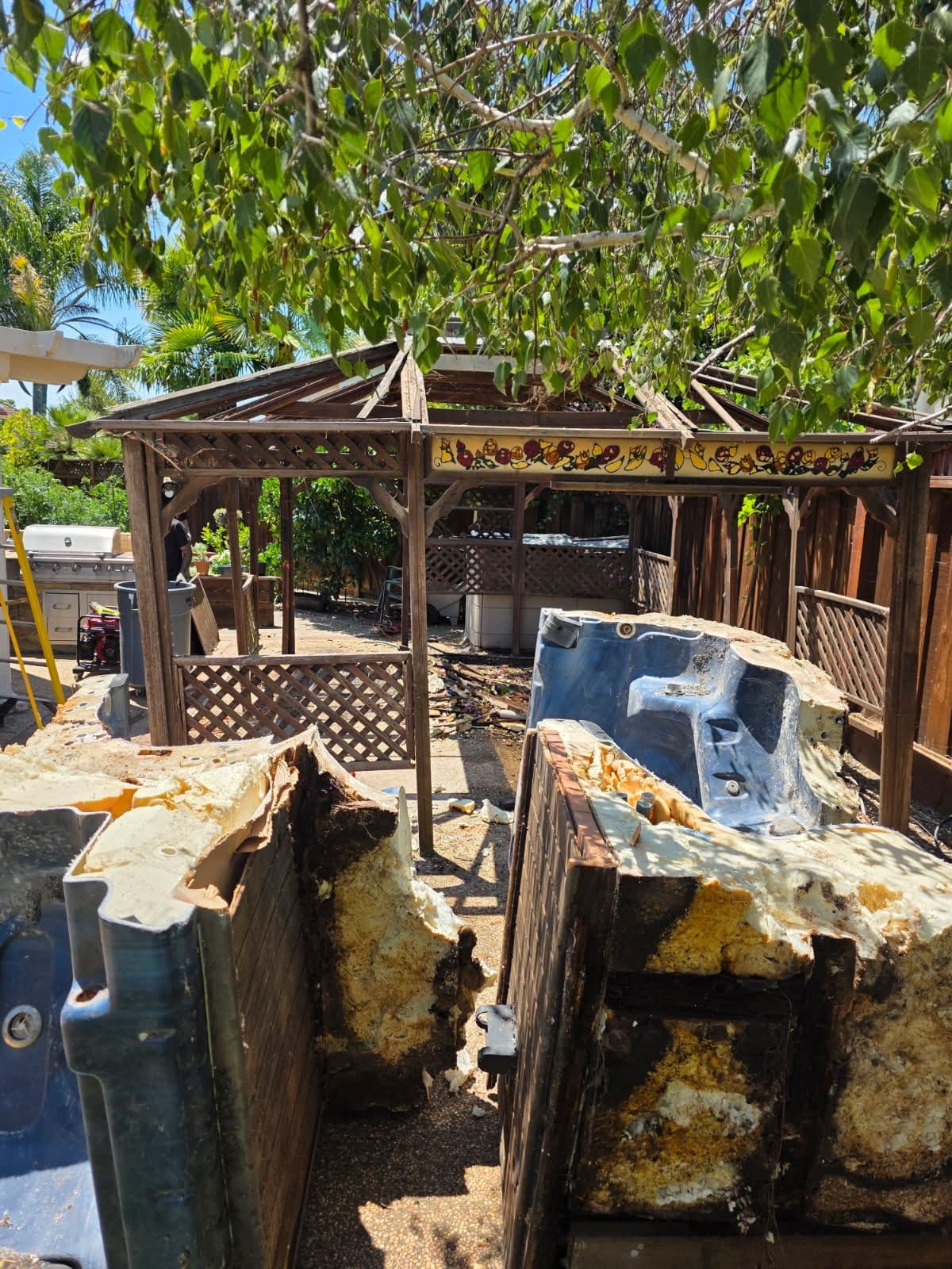 Gallery photos for Hot Tub and Gazebo Removal in Morgan Hill: Image #1